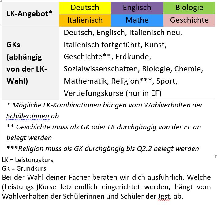 Oberstufe_Fächerangebot