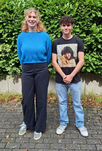 Unsere Schülersprecher Marie Grieble und Elia Mannielo